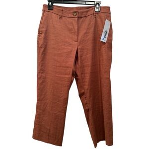 J. Jill NWT Linen Stretch Linen Blend Cropped Pants Capris Neutral Sz 10P